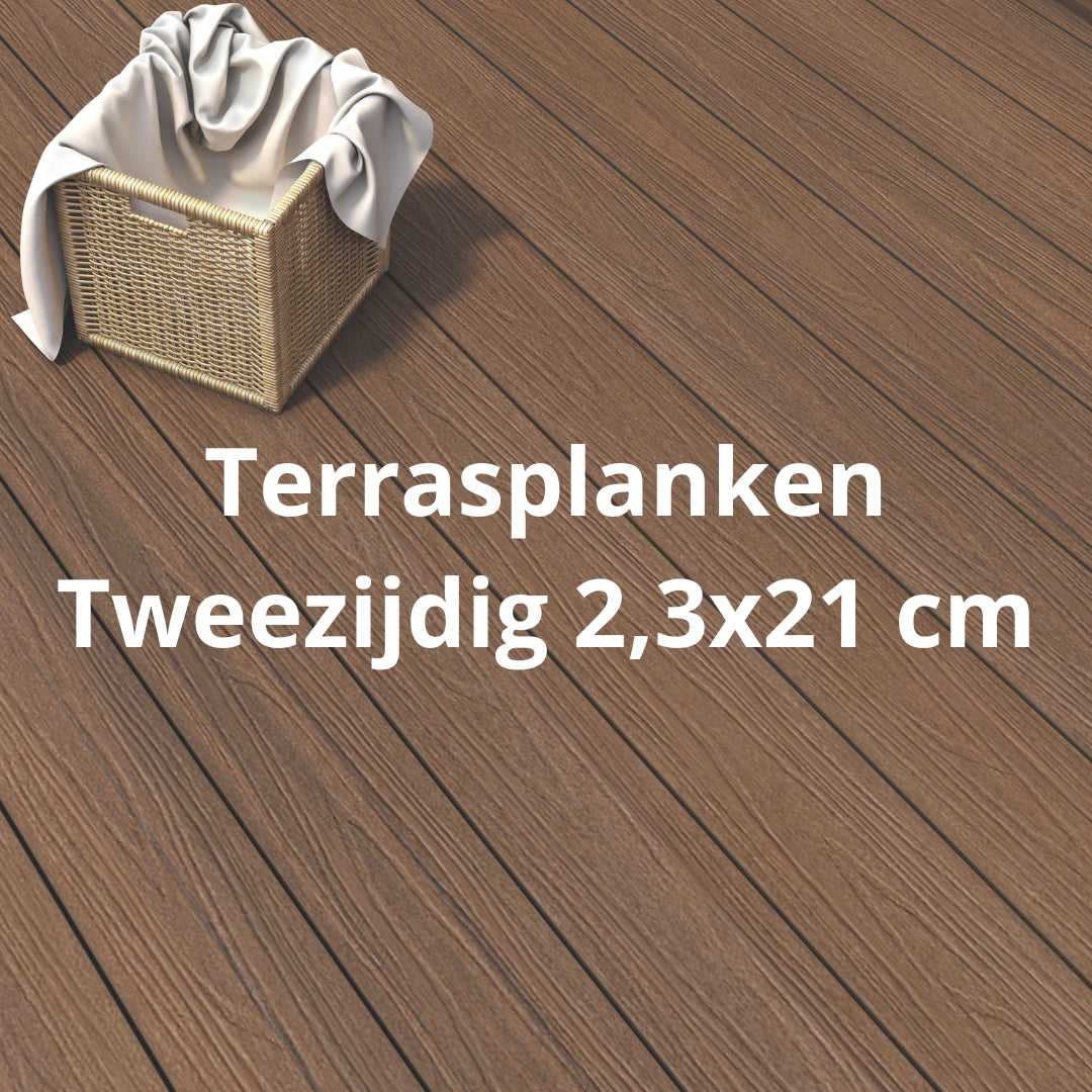 NewTechWood Terrasplanken Tweezijdig 2,3 x 21 cm breed (UH22)